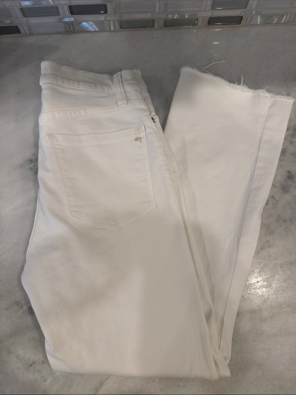 Madewell White Straight-Leg Women's Jeans